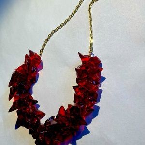 Vintage Chunky Red Gold Tone Chain Necklace